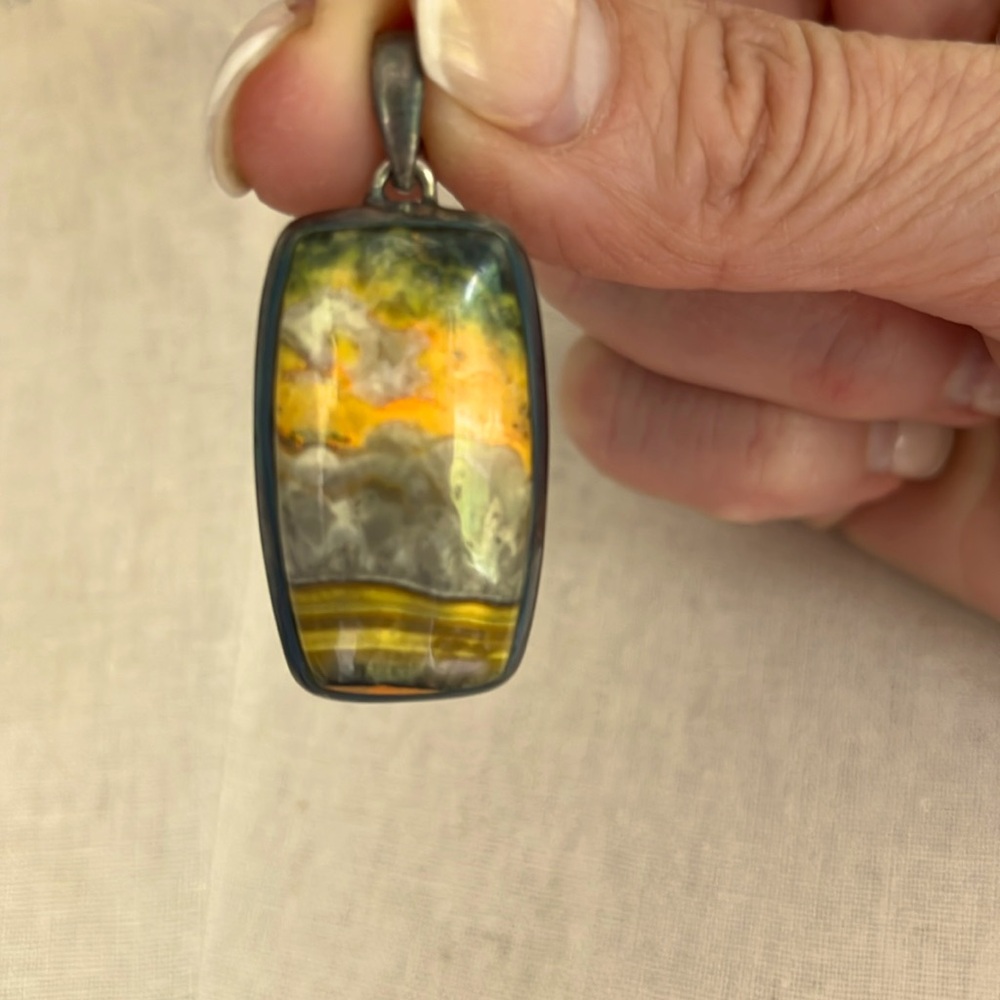 Bumblebee Jaspers Sterling Silver Pendant